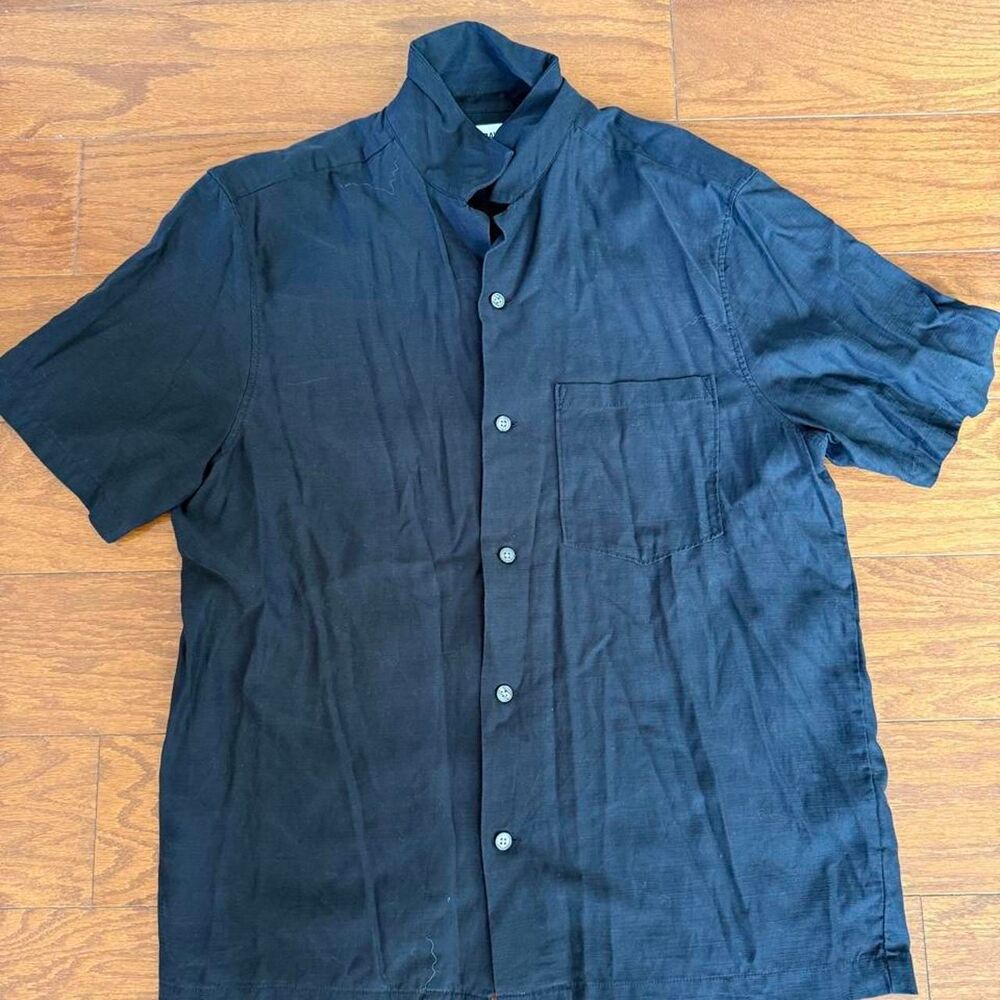 Weekday Men's Black and Navy Shirt